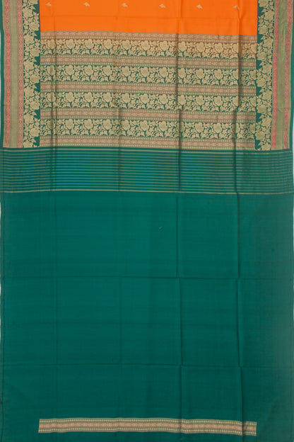 Banarasi Silk Butta Orange Saree