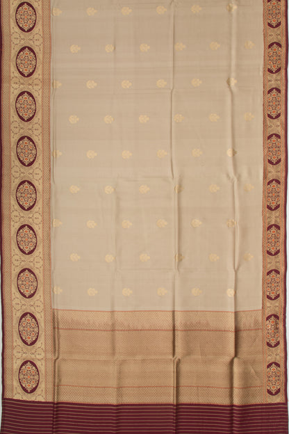 Banarasi Silk Butta Beige Saree