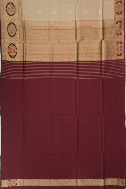 Banarasi Silk Butta Beige Saree