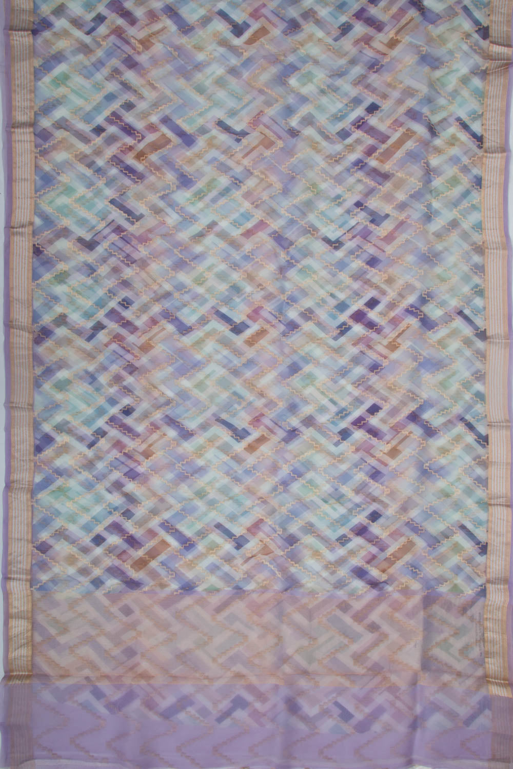 Organza Printed Lavender Saree