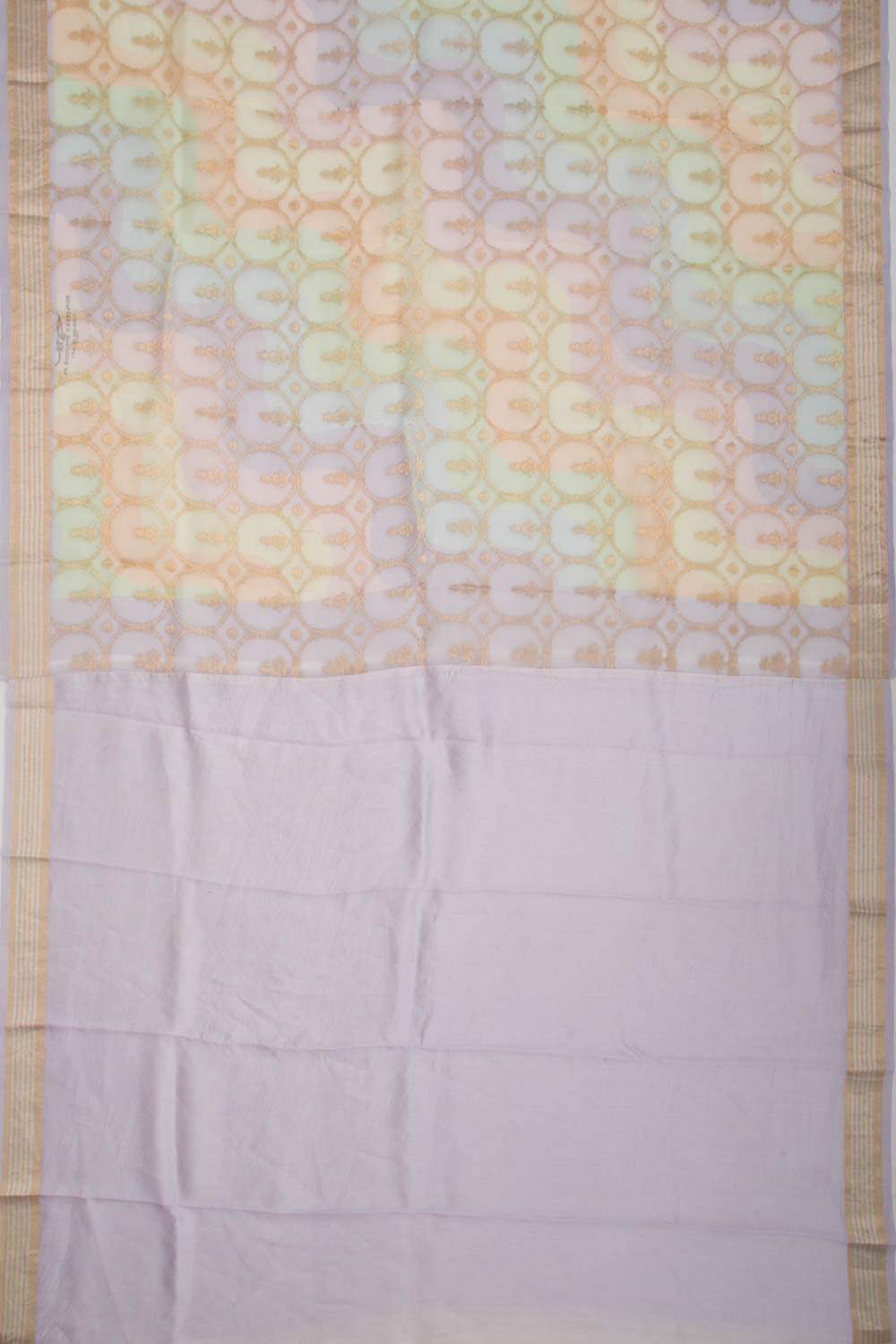 Organza Brocade Multicolor Saree
