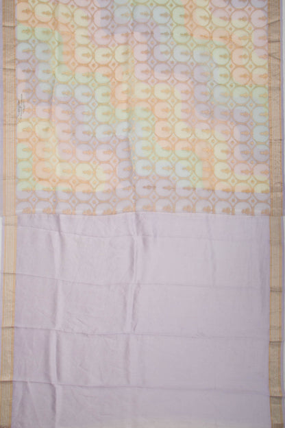 Organza Brocade Multicolor Saree