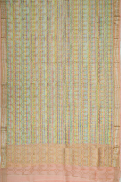 Organza Brocade Multicolor Saree
