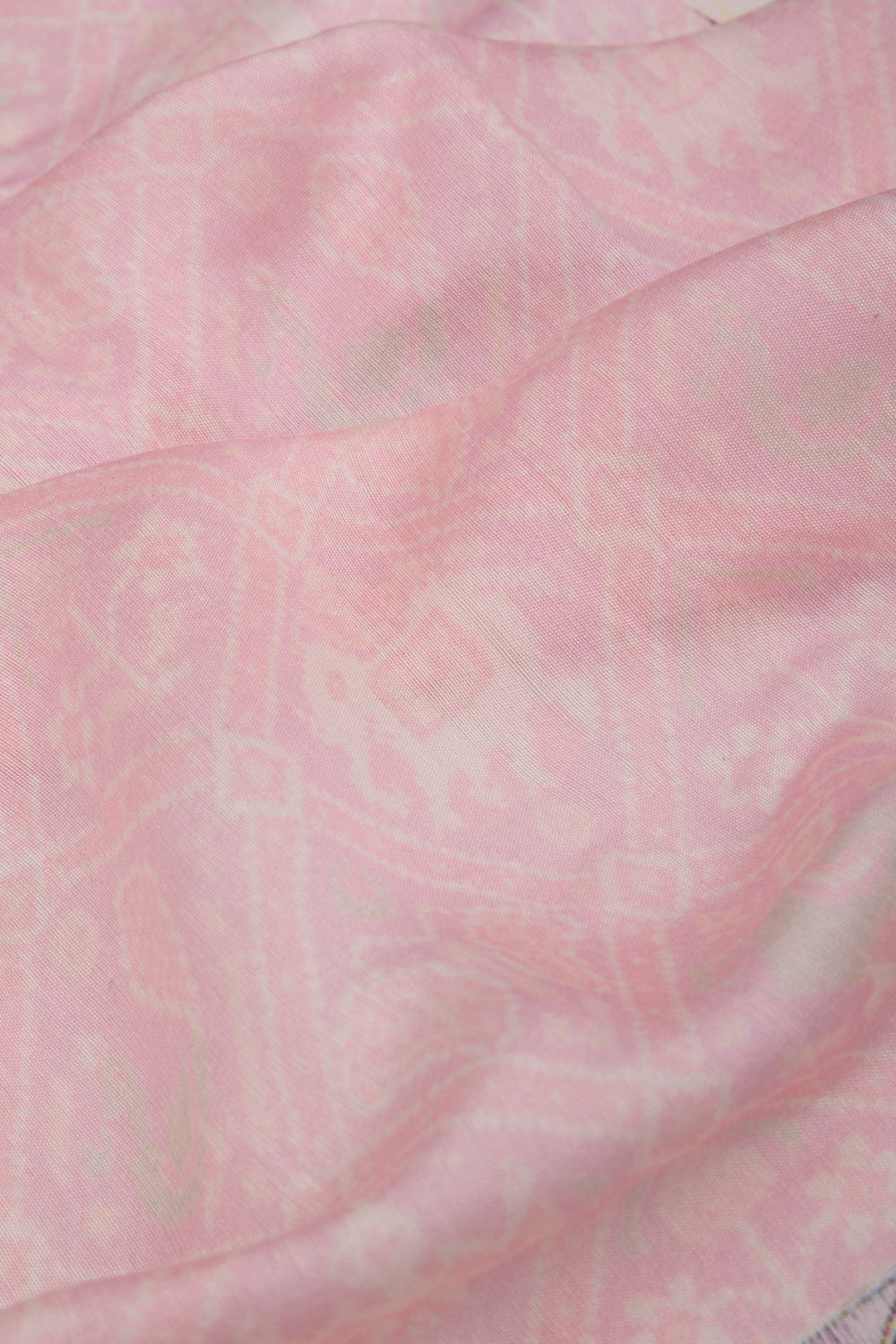 Munga Tussar Printed Pink Saree