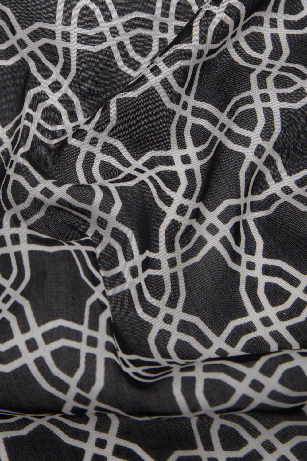 Chanderi Cotton Printed Black Saree