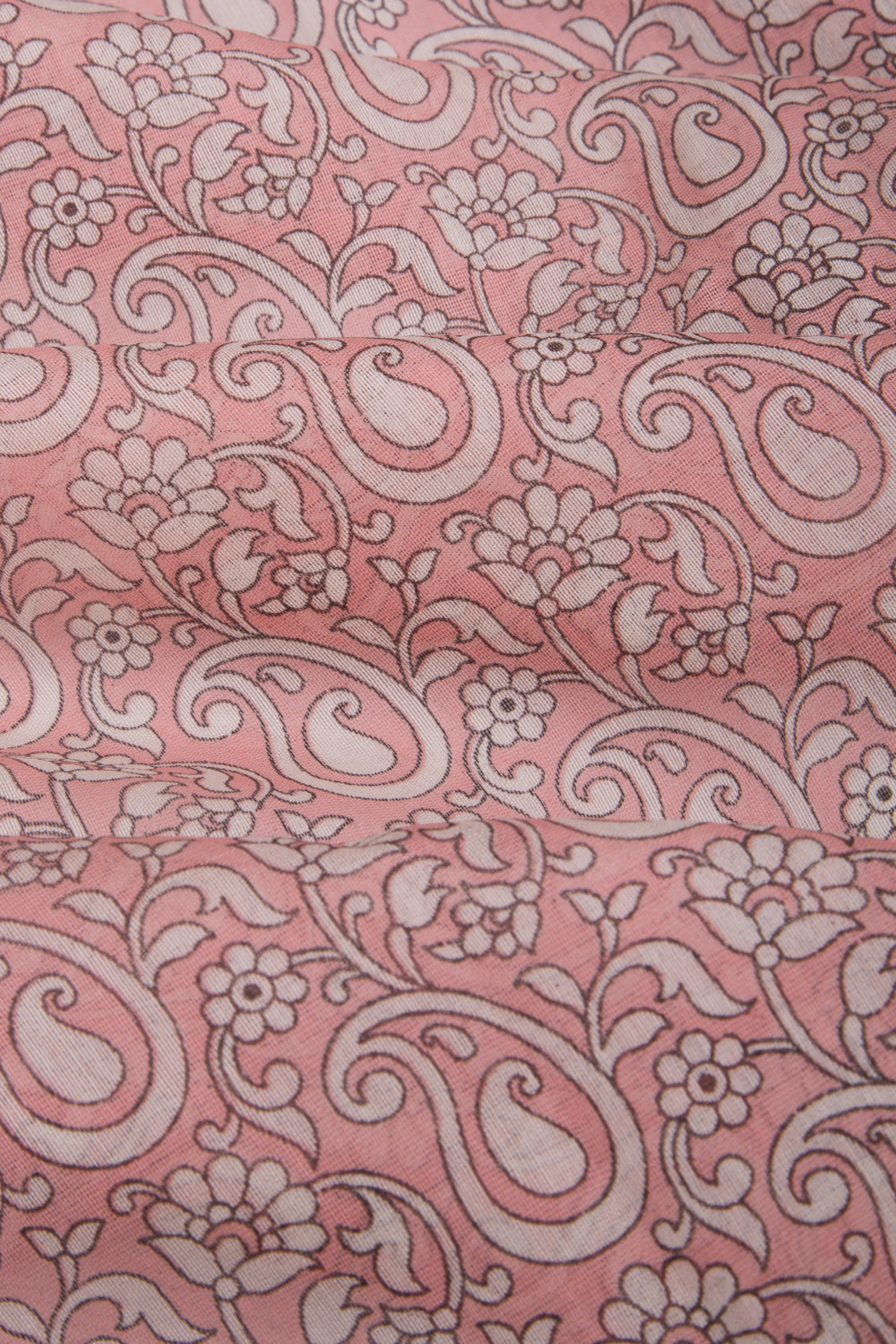 Chanderi Cotton Floral Printed Pink Saree