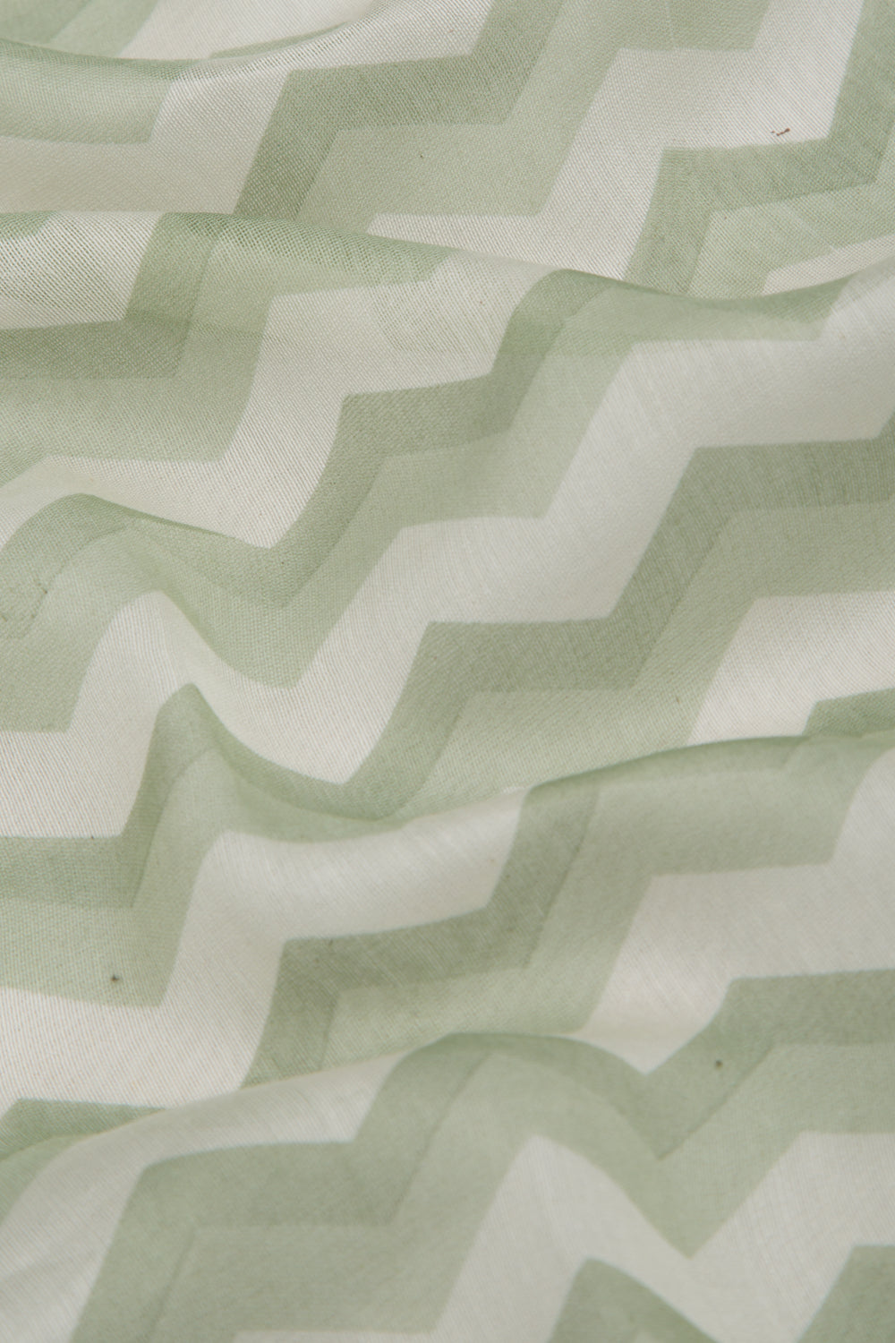 Chanderi Cotton Printed Green Saree