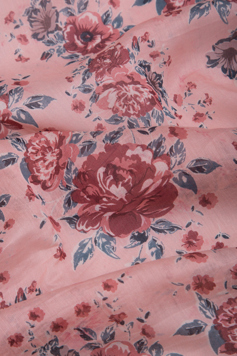 Chanderi Silk Floral Printed Pink Saree