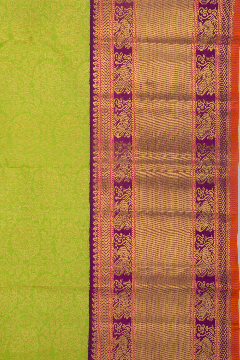 Kanchipuram Silk Brocade Green Saree