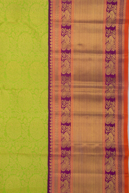 Kanchipuram Silk Brocade Green Saree