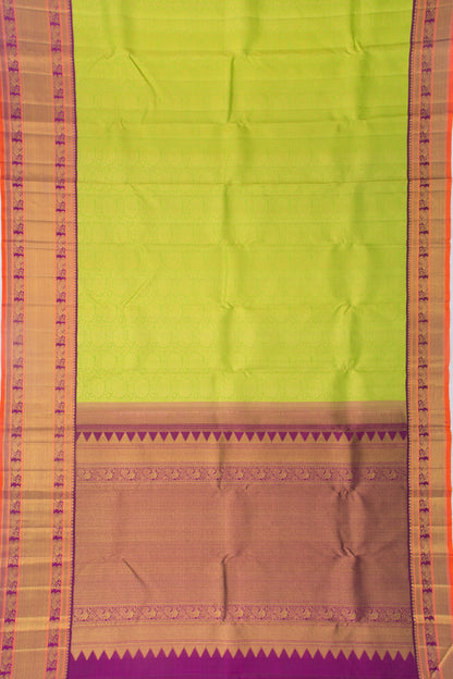 Kanchipuram Silk Brocade Green Saree