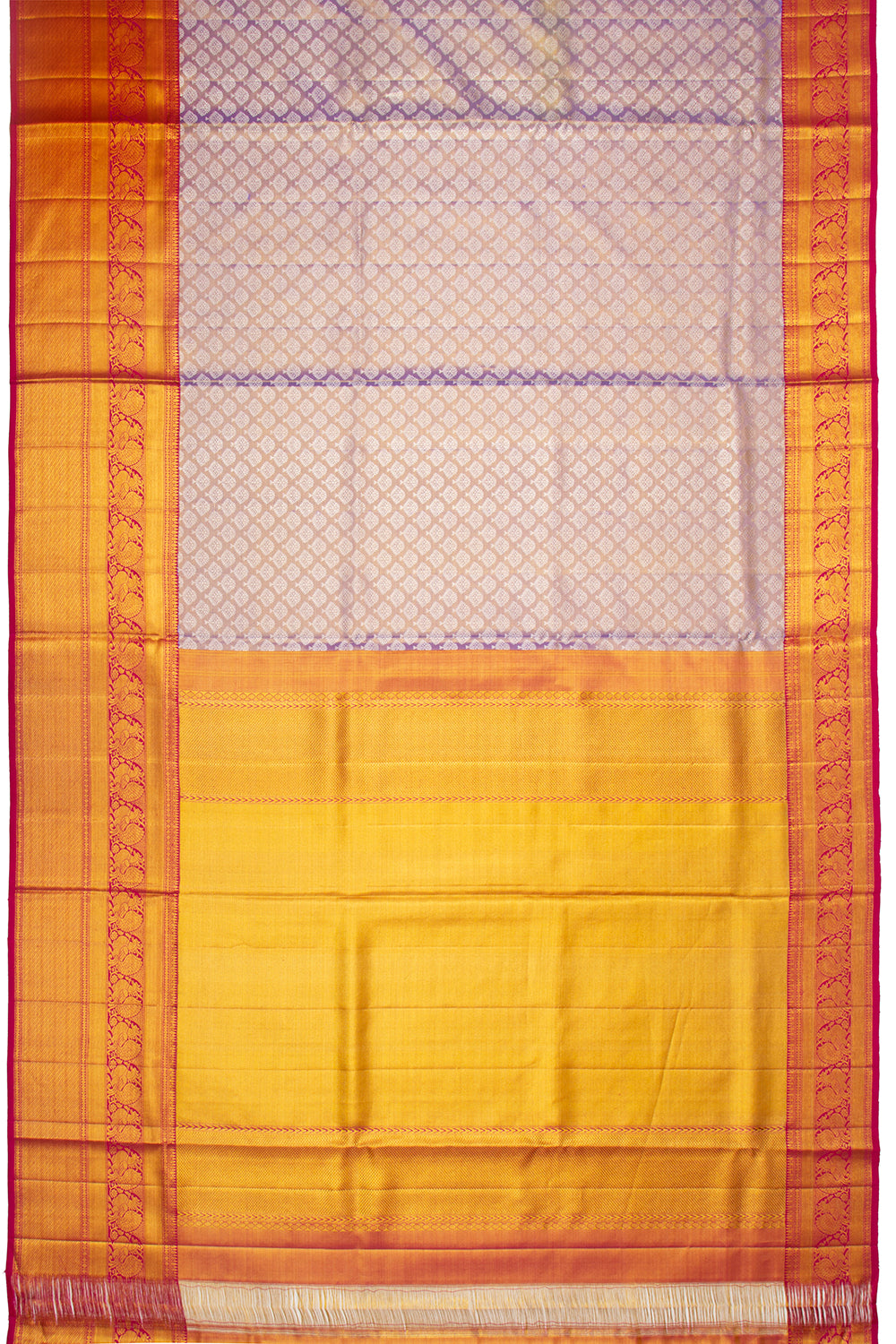 Kanchipuram Silk Tissue Brocade Lavender Saree