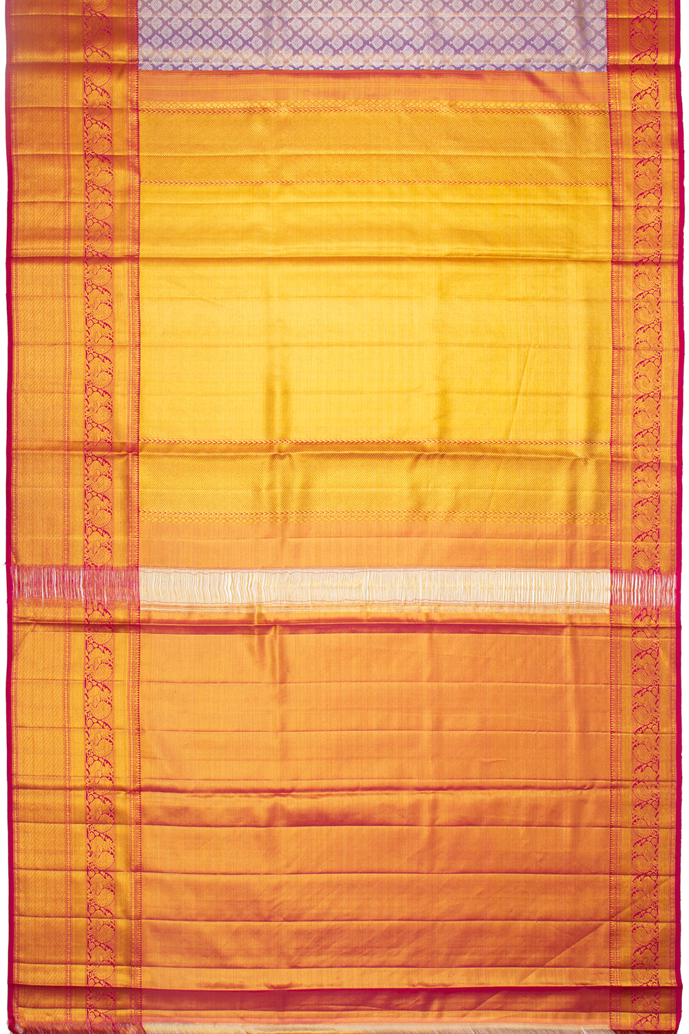 Kanchipuram Silk Tissue Brocade Lavender Saree