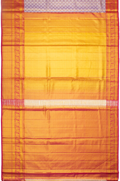 Kanchipuram Silk Tissue Brocade Lavender Saree