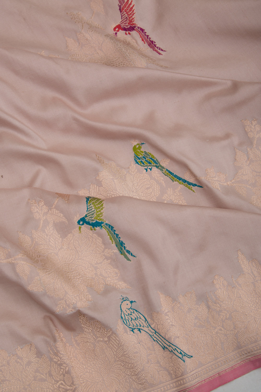 Banarasi Silk Kadwa Jaal Snuff Saree