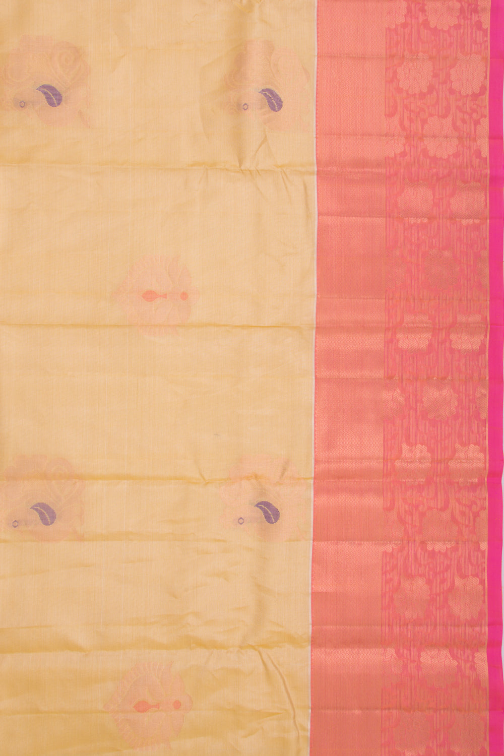 Taranga Kanchi Silk Tissue Butta Cream Saree