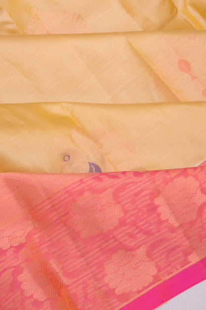 Taranga Kanchi Silk Tissue Butta Cream Saree