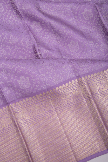 Taranga Kanchi Silk Brocade Lavender Saree