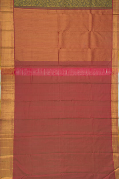 Taranga Kanchi Silk Jaal Mehendi Green Saree