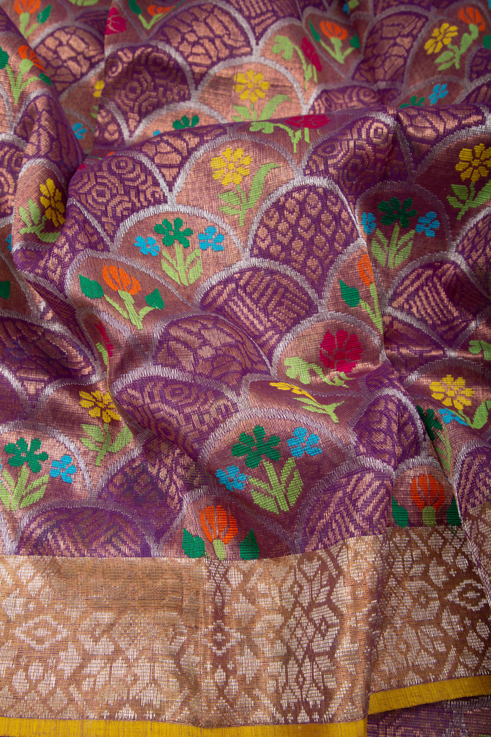 Kota Silk All Over Purple Saree