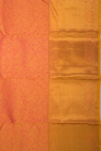 Taranga Kanchi Silk Jaal Pinkish Orange Saree