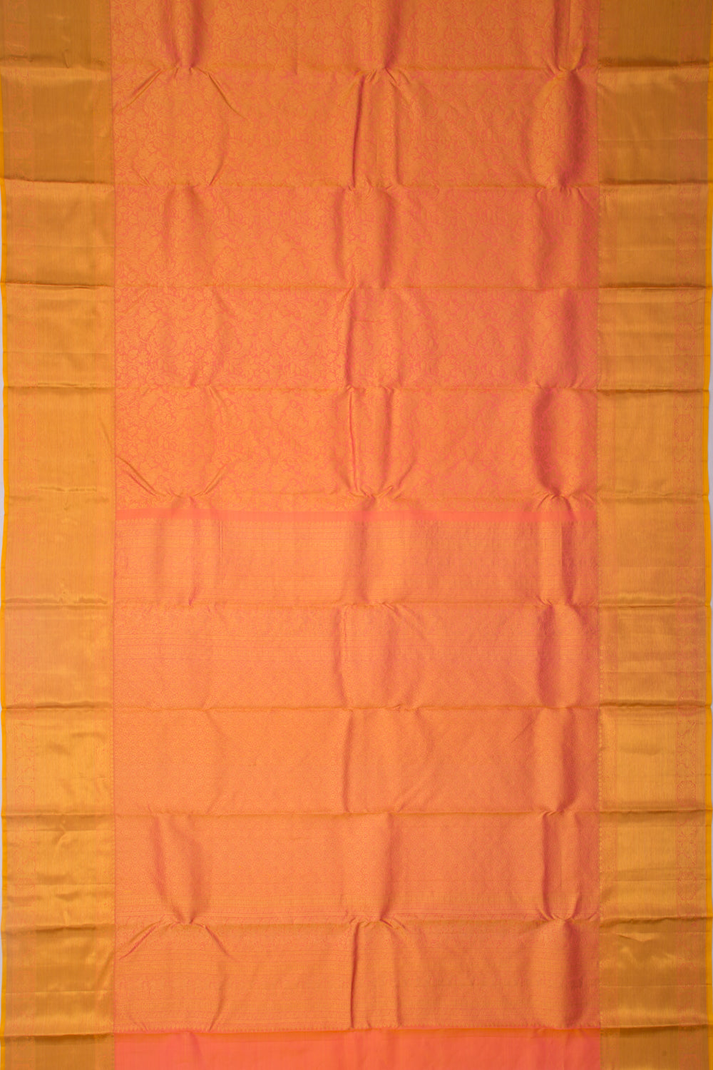 Taranga Kanchi Silk Jaal Pinkish Orange Saree