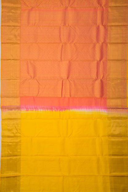 Taranga Kanchi Silk Jaal Pinkish Orange Saree