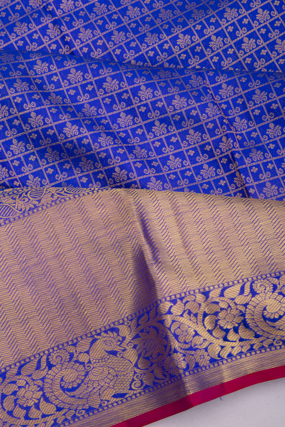 Taranga Kanchi Silk Brocade Blue Saree