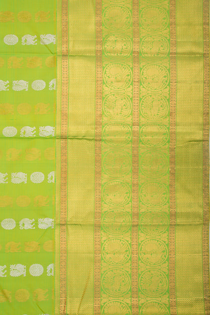 Taranga Kanchi Silk Butta Green Saree
