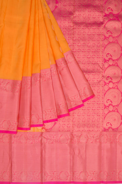 Taranga Kanchi Silk Butta Tangerine Orange Saree