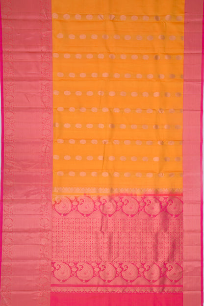Taranga Kanchi Silk Butta Tangerine Orange Saree
