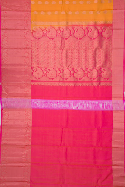 Taranga Kanchi Silk Butta Tangerine Orange Saree