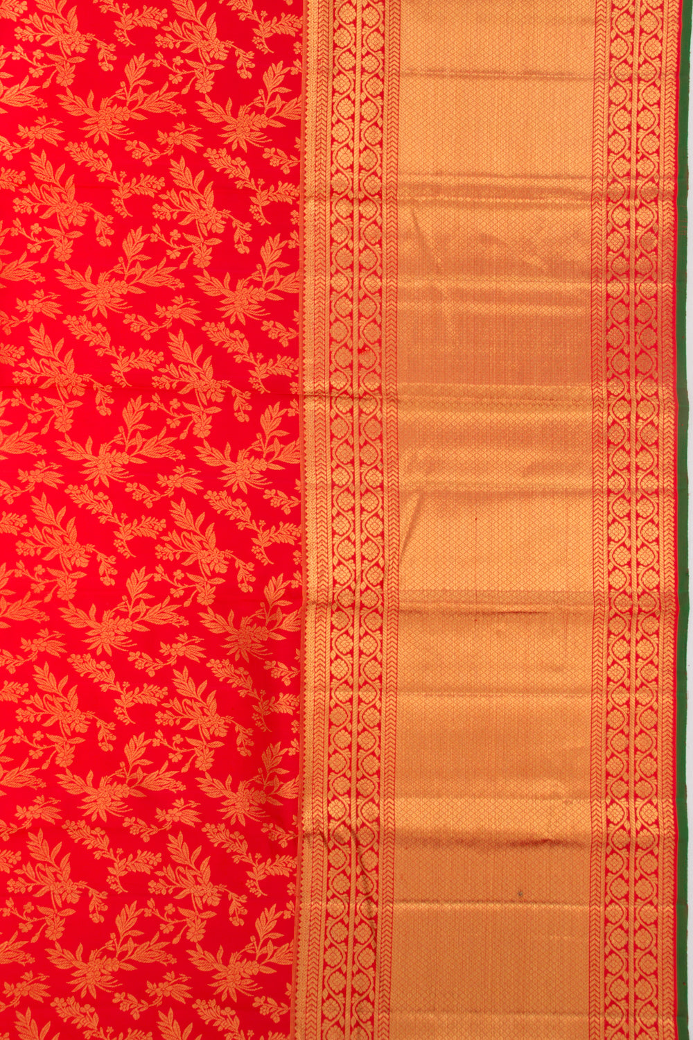 Kanchipuram Silk Brocade Red Saree