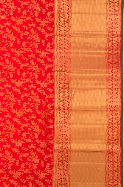 Kanchipuram Silk Brocade Red Saree