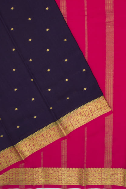 Binny Silk Butta Dark Blue Saree