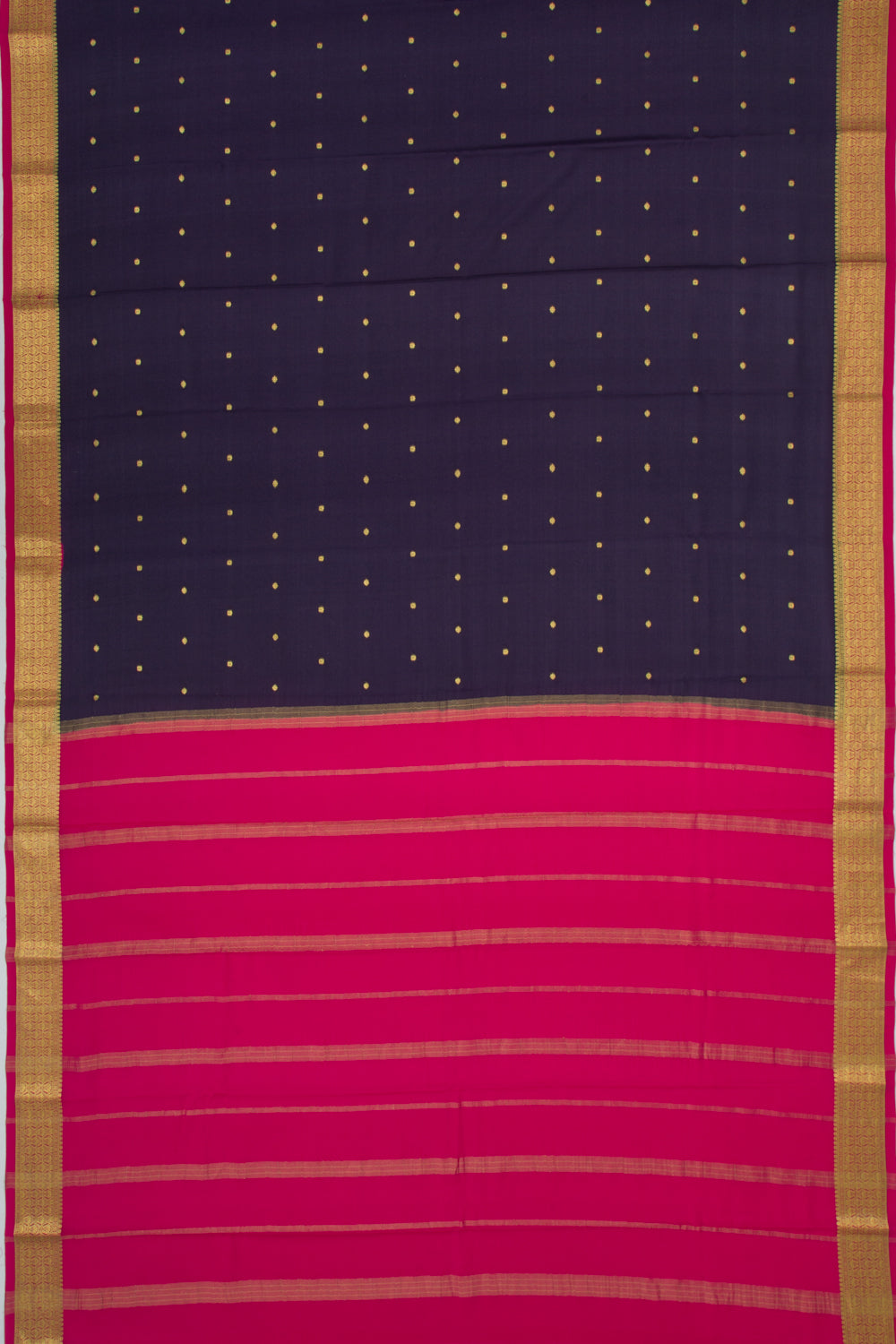 Binny Silk Butta Dark Blue Saree