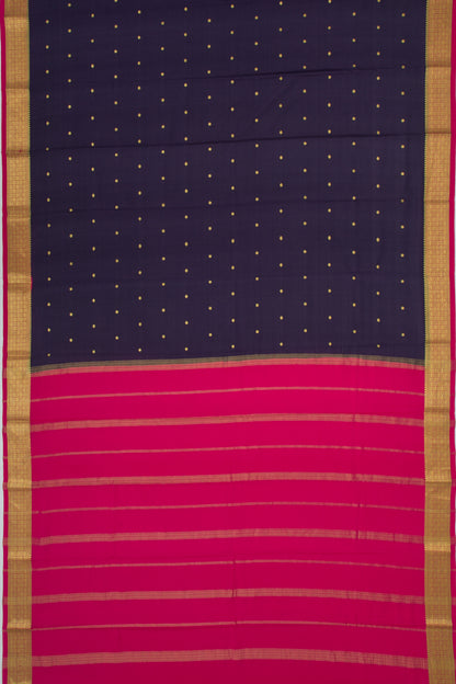 Binny Silk Butta Dark Blue Saree