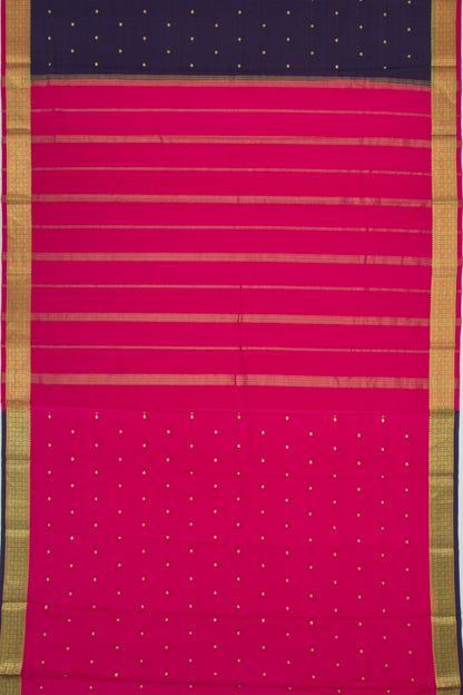 Binny Silk Butta Dark Blue Saree