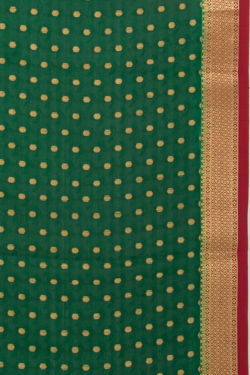 Binny Silk Jacquard And Butta Dark Green Saree