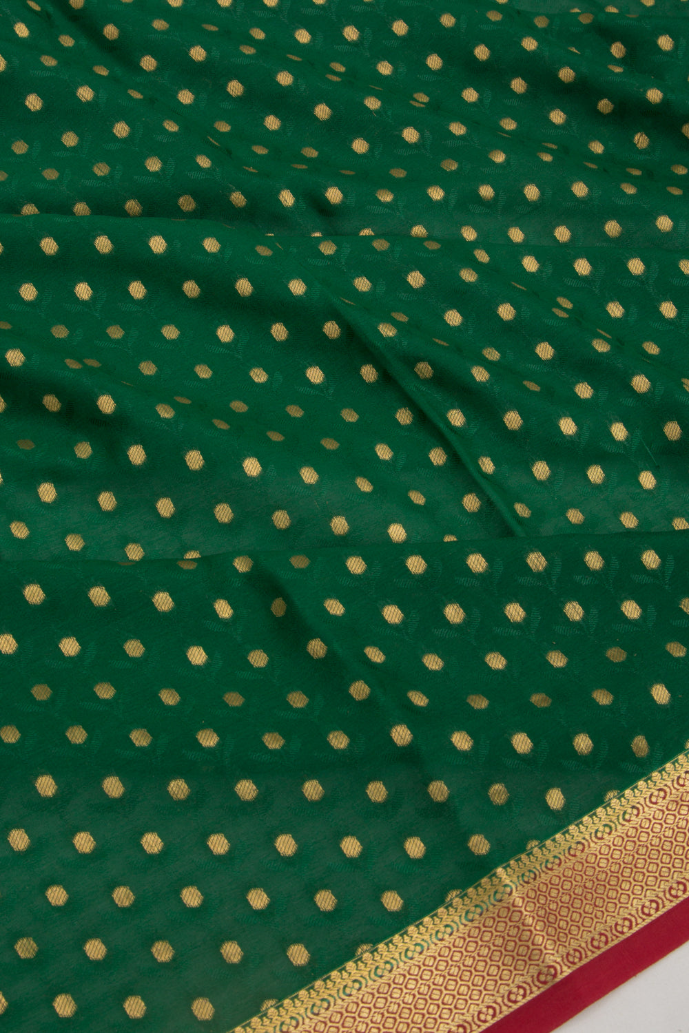 Binny Silk Jacquard And Butta Dark Green Saree