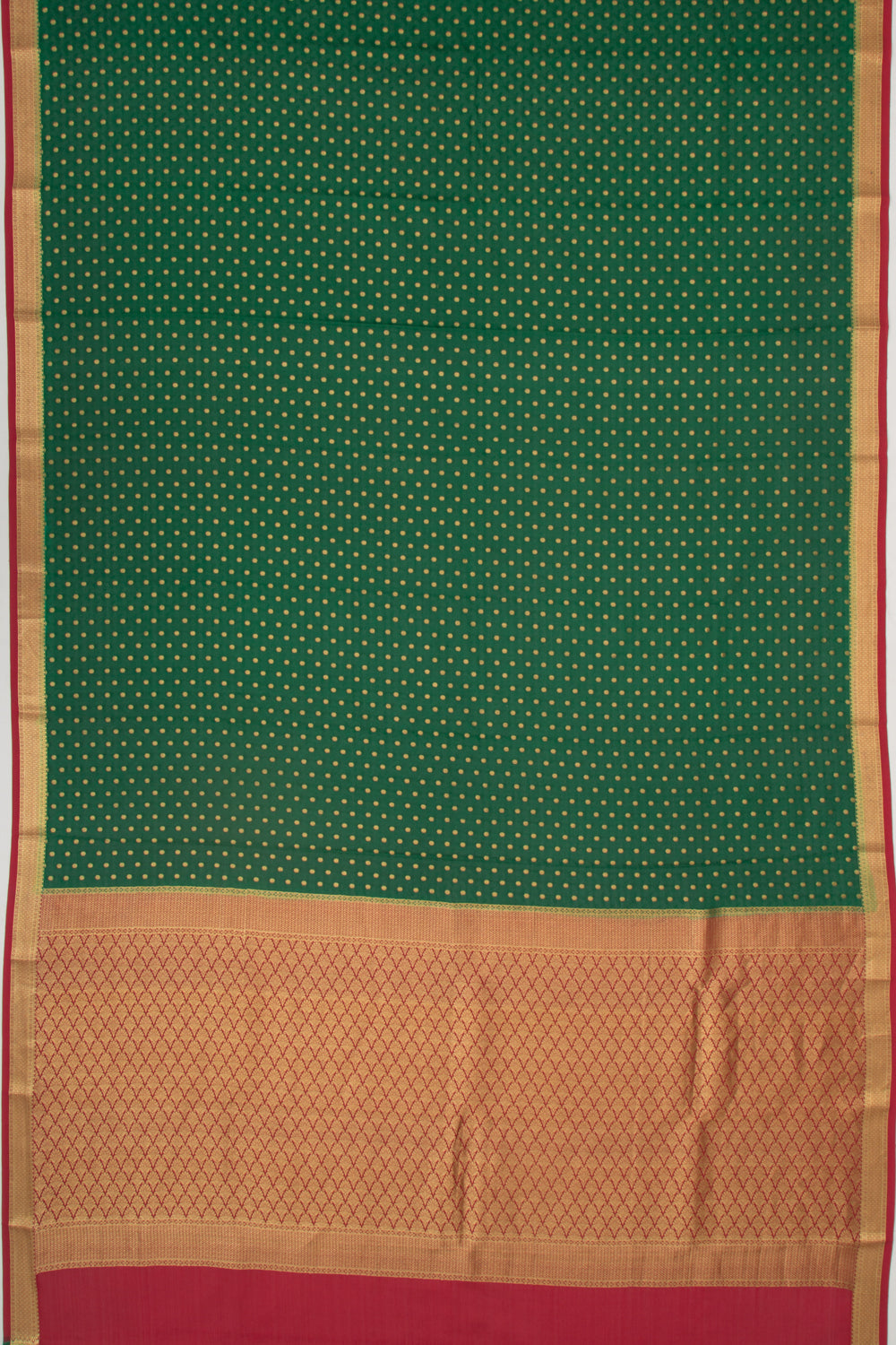 Binny Silk Jacquard And Butta Dark Green Saree