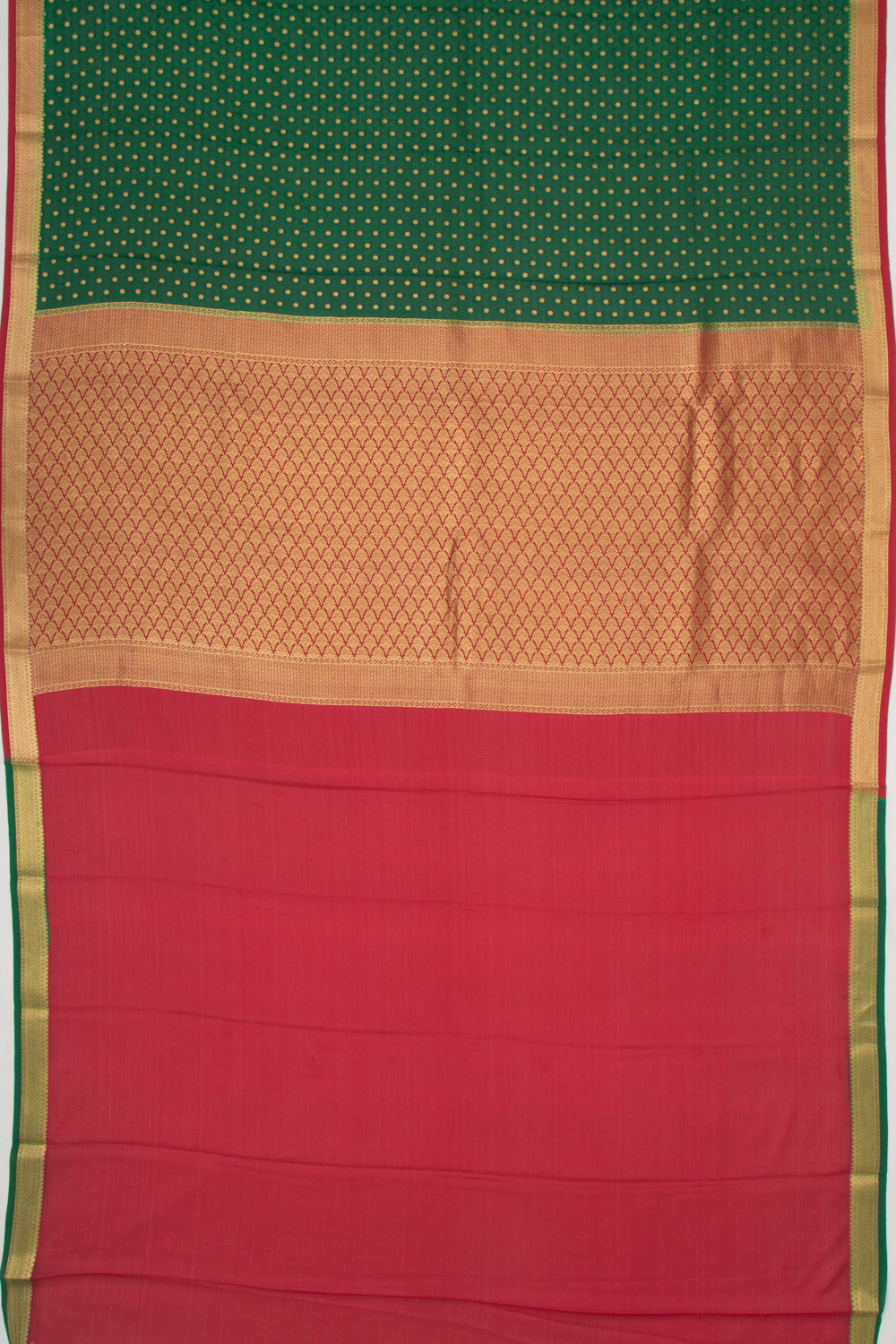 Binny Silk Jacquard And Butta Dark Green Saree