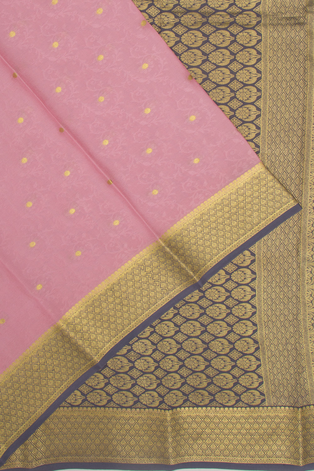 Binny Silk Jacquard And Butta Baby Pink Saree