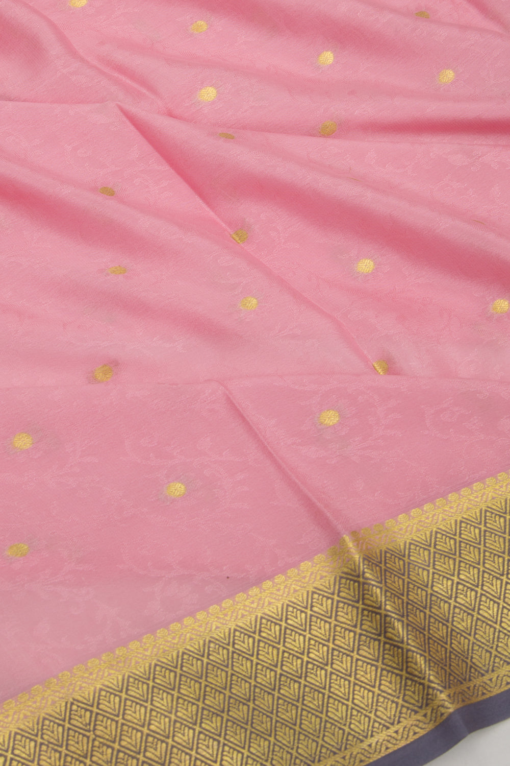 Binny Silk Jacquard And Butta Baby Pink Saree