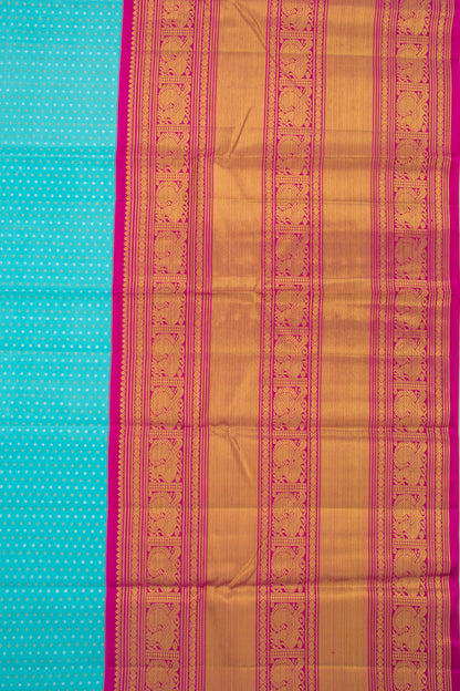 Kanchipuram Silk Butta Sky Blue Saree