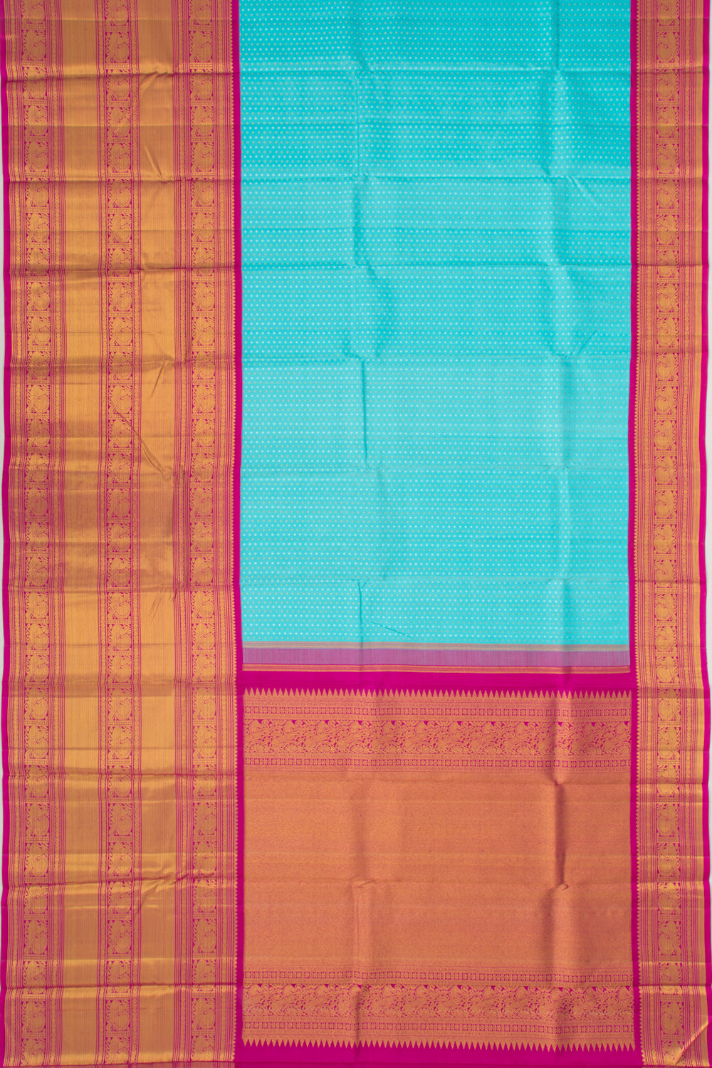 Kanchipuram Silk Butta Sky Blue Saree
