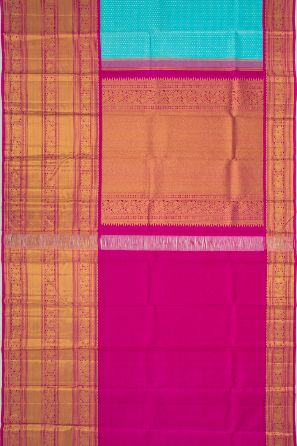 Kanchipuram Silk Butta Sky Blue Saree