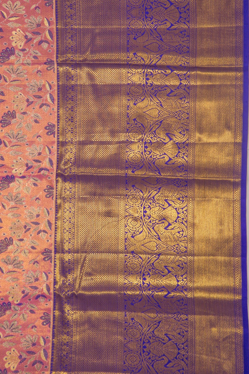 Taranga Kanchi Silk Tissue Brocade Pink Saree