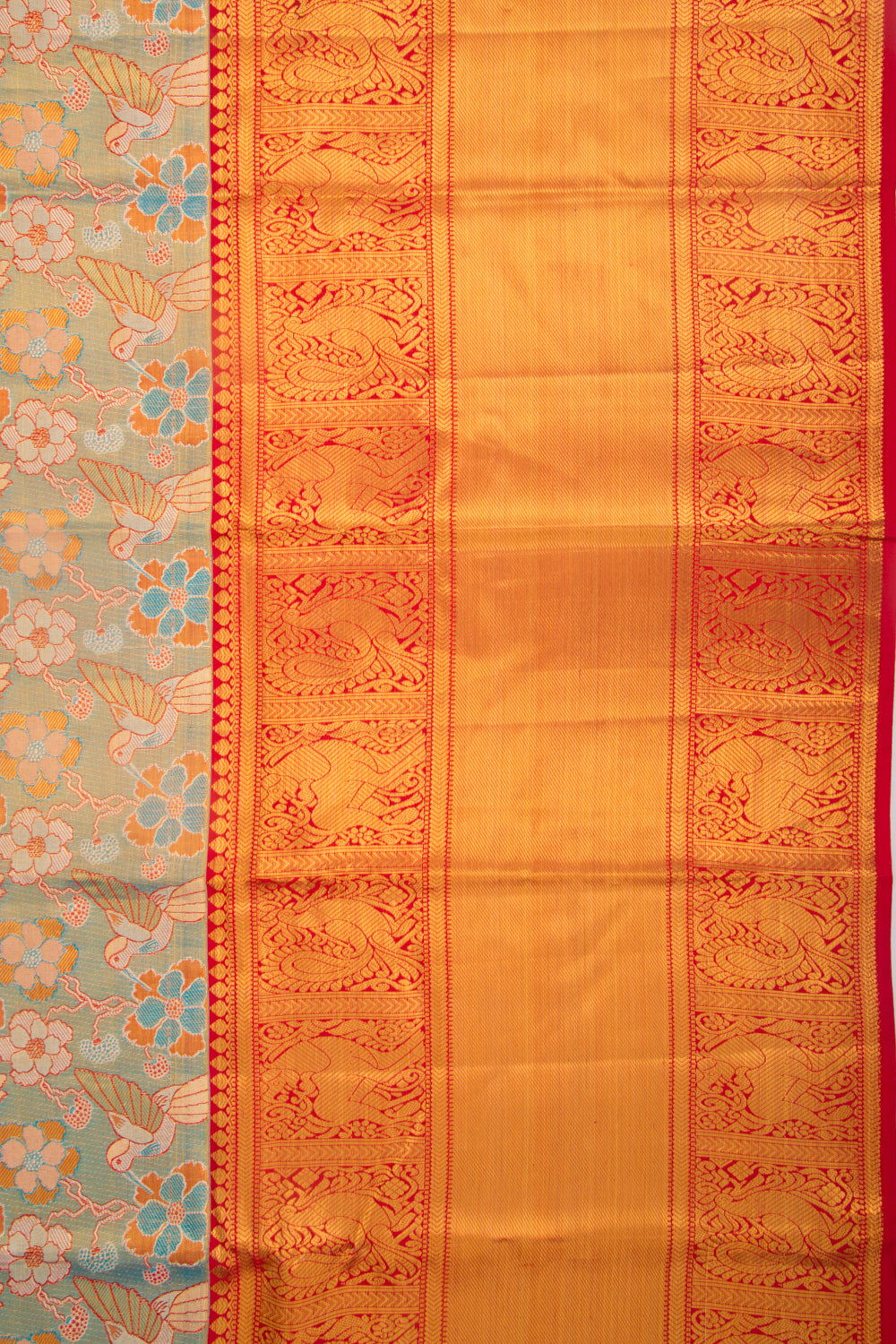 Taranga Kanchi Silk Tissue Brocade Blue Saree