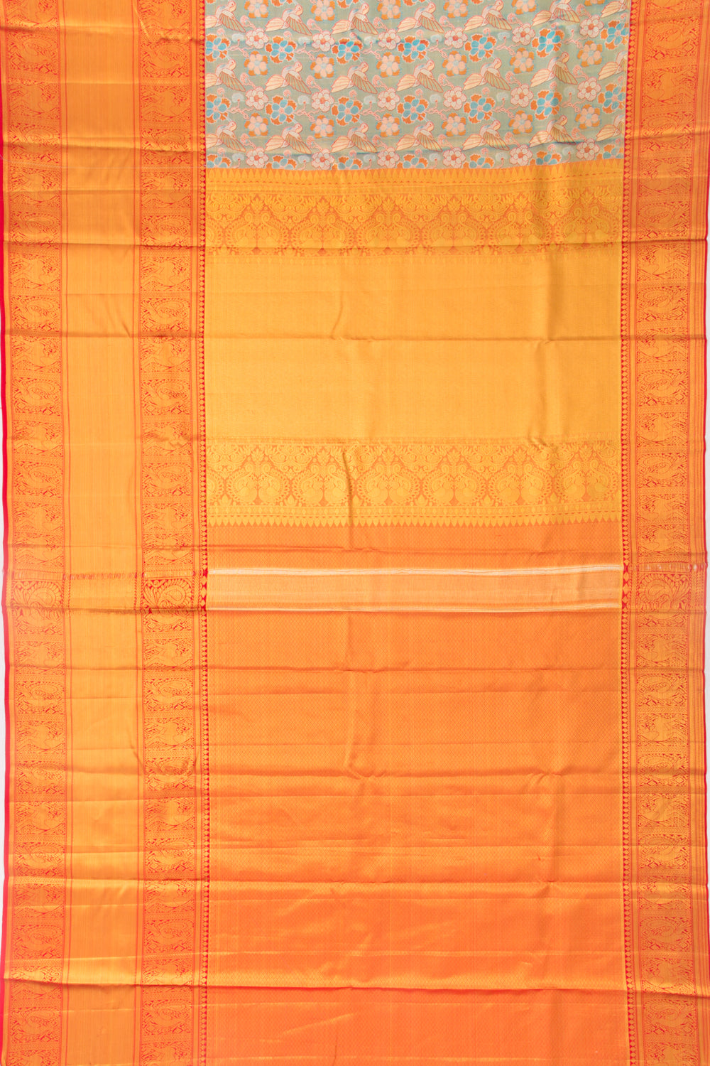 Taranga Kanchi Silk Tissue Brocade Blue Saree